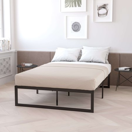 Flash Furniture 14" queen Metal Platform Bed Frame/Steel Slats XU-BD10001-Q-GG